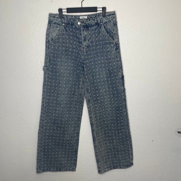 Forever 21 Denim - Forever 21 Womens Jeans Size 30 Blue Denim Distressed Straight Leg High Rise